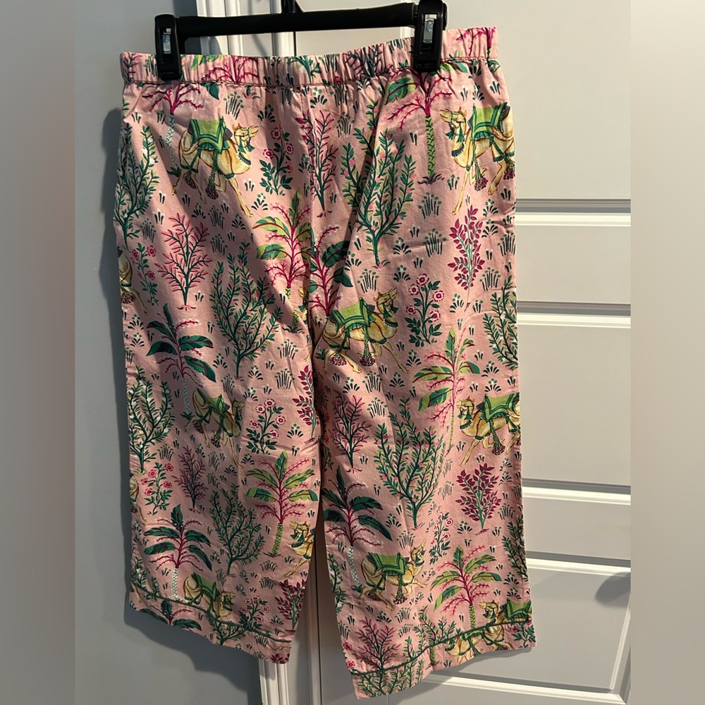 Printfresh cami set with cropped pants. Pink Camels Courtyard size Medium - Picture 9 of 12